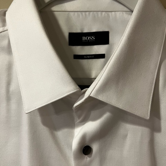 Hugo Boss slim fit Tuxedo shirt Sz 17 1/2 34/35 - Picture 2 of 4